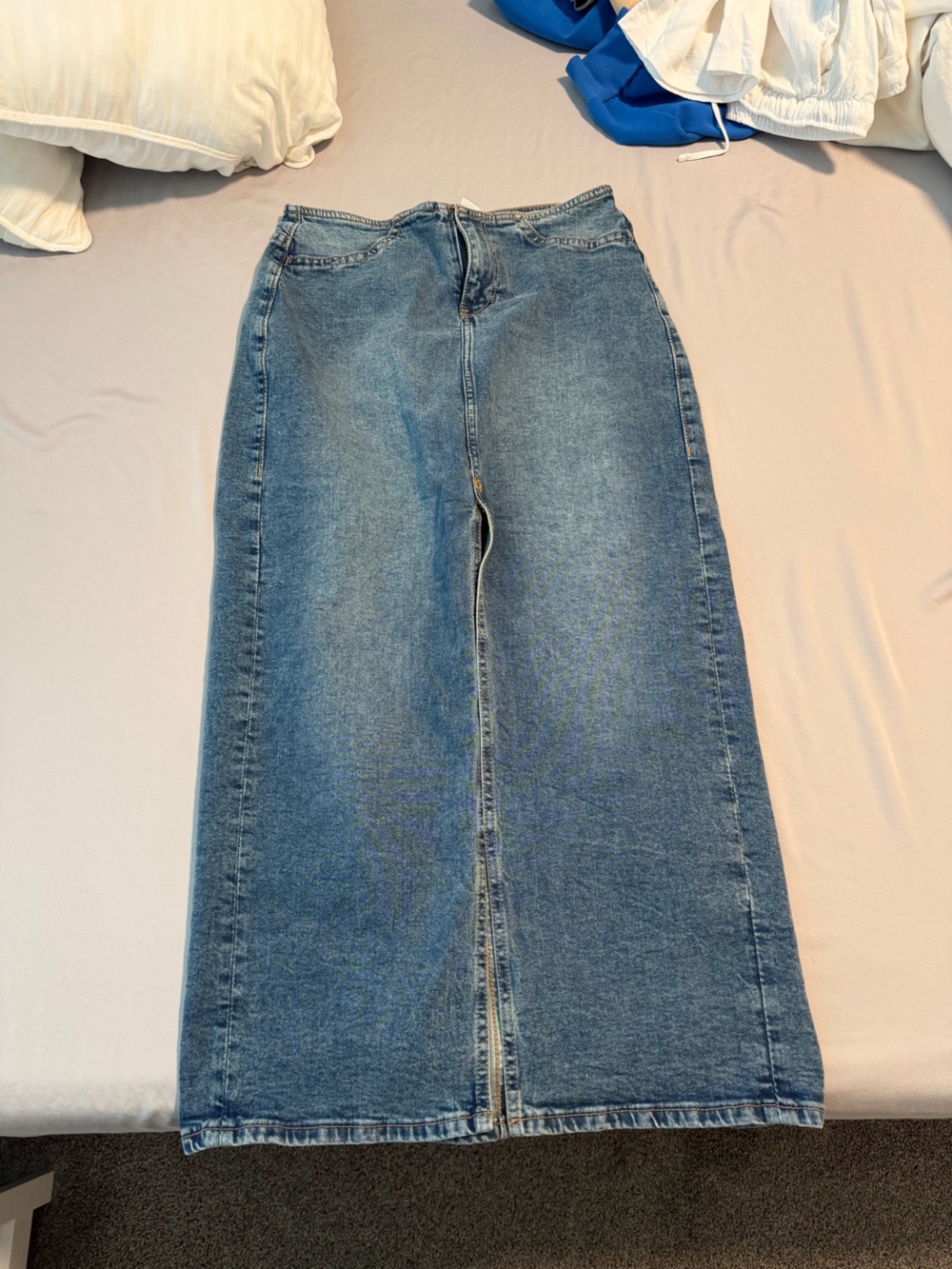 Long denim skirt H & M